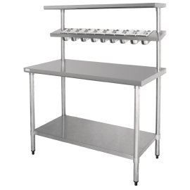 Commercial Prep Station | Stainless Steel Preparation Table | With Refrigerated Gantry | 1500mm | Modena MCB909