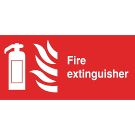 Fire Extinguisher Symbol Sign | Safety Warning Sign | Photoluminescent | Universal W226