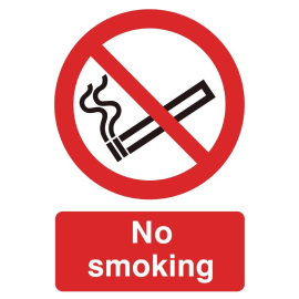 PVC No Smoking Symbol Sign W391