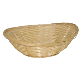Wicker Oval Bread Basket | Rustic Food Presentation Basket | Natural Woven Display | Y571