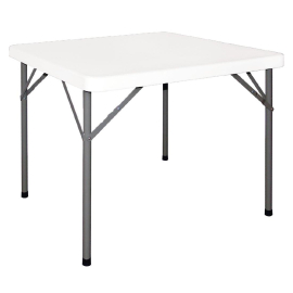 Bolero Square Folding Table 3ft White Y807