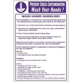 Vogue Prevent Cross Contamination Wash Hands Sign Y909