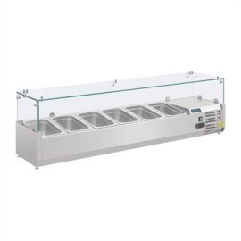 Commercial Countertop Prep Fridge | 6x 1/4GN Capacity | Refrigerated Ingredient Unit | Polar G-Series AB090