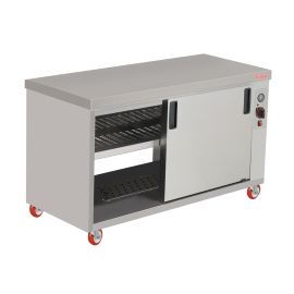 Easy AG1500PT 1500mm wide Hot Cupboard Plate Warmer with plain top and Pass Through Doors