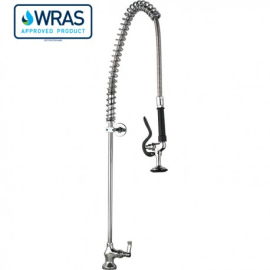 Deck Mounted Pre-Rinse Sprayarm | Commercial Kitchen Tap | Stainless Steel Construction | AquaJet AJPR10-ST-BFO-S