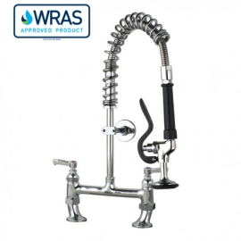 Commercial Pre-Rinse Spray | Kitchen Spray Arm | Wall Mounted | AquaJet AJPR30-SS-BFO-S