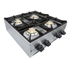 Commercial Gas Hob | 4 Burner LPG Propane Hob | Professional Cooking Equipment | Parry AG4HP