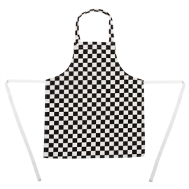 Children's Bib Apron | Kids Chef Apron | Black and White Check | Whites B357