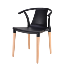 Borrello B1946 Slingback Dining Chair in Black. Pack of 4.