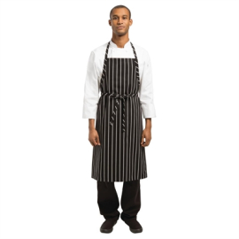 Premium Woven Apron | Black and White Stripe | Chef Workwear | Chef Works B248