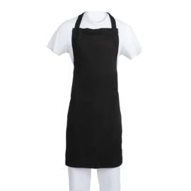 Bib Apron | Polycotton Chef Apron | Full Length Black XL | Whites B887