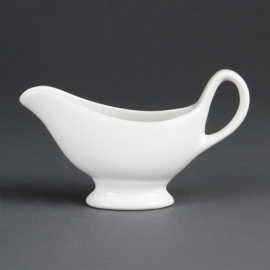Gravy Boat | Whiteware Sauce Boat | 215ml Porcelain | Olympia C243