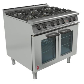 Commercial Gas Range | 6 Burner Cooker | Dual Fuel Fan-assisted Oven | Falcon Dominator Plus G3101 OTC