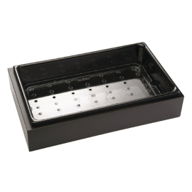 Dark Wood Ice Box | Ice Serving Tray | Insulated Container | APS Frames CB668
