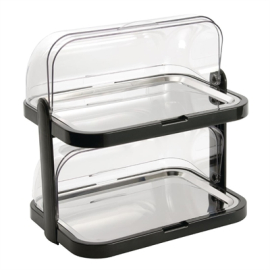 Double Decker Roll Top Cool Display Tray | Refrigerated Display | Buffet Chiller | CB794