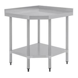 Commercial Corner Table | Stainless Steel Workbench | 960x800x600mm | Vogue CB907