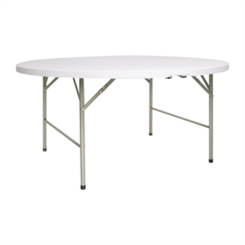 Round Folding Table | Centre Fold Table | 5ft White | Bolero CC506