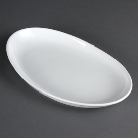 French Deep Oval Plates | Whiteware Serving Plates | 304mm | Olympia CC890