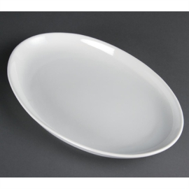 French Deep Oval Plates | Ceramic Restaurant Plates | 365mm | Olympia CC891