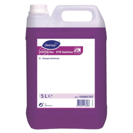 Cleaner and Sanitiser | Suma Bac D10 | 5 Litre | Pack of 2 | Diversey CD517