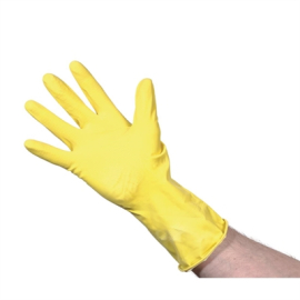 Latex Household Gloves | Cleaning Gloves | Yellow Medium | Jantex CD793-M
