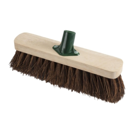Wooden Broom Head | Stiff Bassine Broom | 12in Commercial Sweeper | Jantex CD798