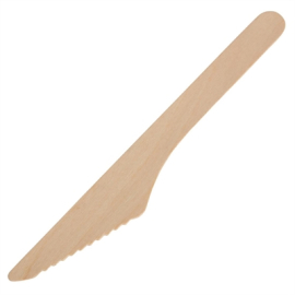 Biodegradable Wooden Knives | Eco-Friendly Disposable Cutlery | 100% Compostable | Fiesta Green CD902