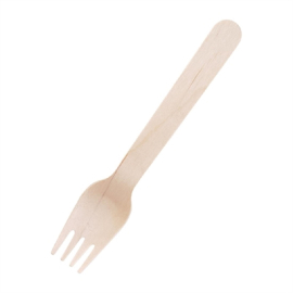 Biodegradable Forks | Disposable Cutlery | Birch Wood | Fiesta Green CD903