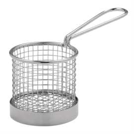 Chip Basket Round | Fry Basket with Handle | 80mm Diameter | Olympia CE148