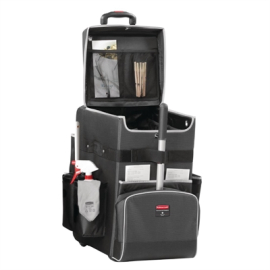 Housekeeping Quick Cart Large | Hotel Cleaning Trolley | Multi-Purpose Mobile Storage | Rubbermaid CE892