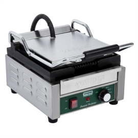 Commercial Panini Grill | Single Panini Press | Ribbed Plates | Waring WPG150K CF230