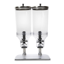 Double Cereal Dispenser | Dual Dry Food Dispenser | 7L Capacity | Olympia CF268