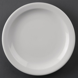 Narrow Rimmed Plates | White China Plates | 205mm | Athena Hotelware CF362