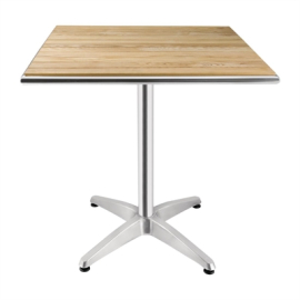 Square Ash Top Table | Wood Dining Table | 700mm | Bolero CG835