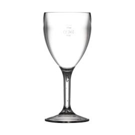 Polycarbonate Wine Glasses | Unbreakable Wine Glasses | 255ml CE Marked at 175ml | BBP CG943