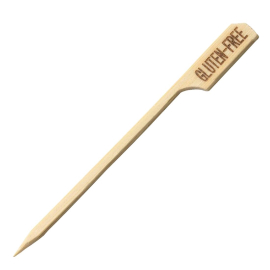 Gluten Free Bamboo Paddle Marker | Food Label Picks | 3.5 Inch | 100 Pack | Tablecraft CH561