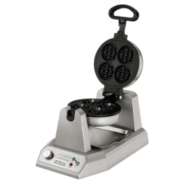 Commercial Mini Belgian Waffle Maker | Non-Stick Waffle Iron | Stainless Steel | Waring WMB400XCK CH966