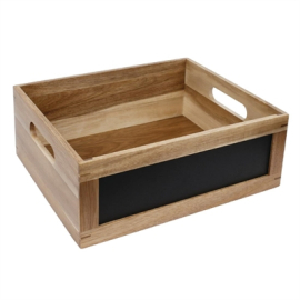 Bread Crate with Chalkboard | Bakery Display Crate | 1/2 GN Size | Olympia CL191