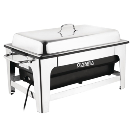 Electric Chafing Dish | Stainless Steel Buffet Server | Adjustable Temperature | Olympia CM266