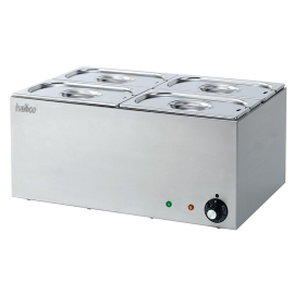 Commercial Bain Marie | Food Warmer | 4 x 1/4 GN Capacity | Hallco MBM4