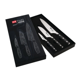 Chef Knife Set | Kitchen Knife Gift Set | Three Piece Collection | Tsuki CR403