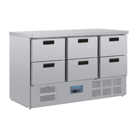 Commercial Counter Fridge | Six Drawer Refrigerator | 3 Section | Polar G-Series CR711