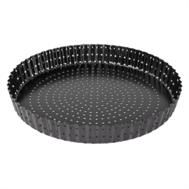 Fluted Quiche Tin | Round Tart Pan | 25cm Non-Stick Bakeware | Masterclass CS568
