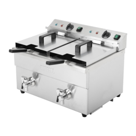 Commercial Induction Fryer | Twin Tank Deep Fat Fryer | 2x3kW Power | Buffalo CT012