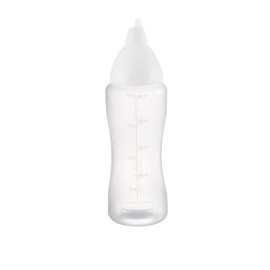 Clear Non-Drip Sauce Bottle | Plastic Condiment Squeeze Bottle | 17oz/500ml Capacity | Araven CW112