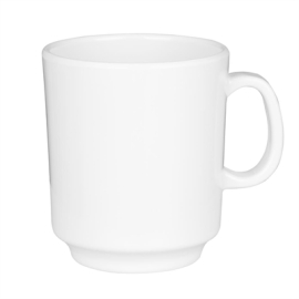 Melamine Mugs | White Coffee Mugs | 340ml Capacity | Kristallon CW290
