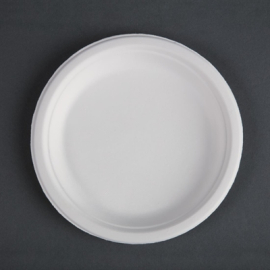 Compostable Bagasse Plates | Eco-Friendly Disposable Dinnerware | 179mm | Fiesta Green CW905