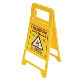 Wet Floor Safety Sign | Non-Tip Floor Hazard Sign | Foldable Safety Warning | SYR CY562