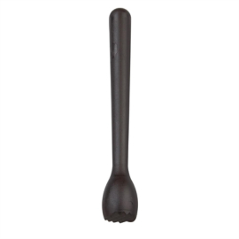 Commercial Muddler | Black Ribbed Bar Tool | 215mm Length | Beaumont 3573