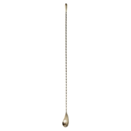 Commercial Bar Spoon | Antique Brass Plated Mixing Spoon | 450mm Length | Beaumont Collinson 3680